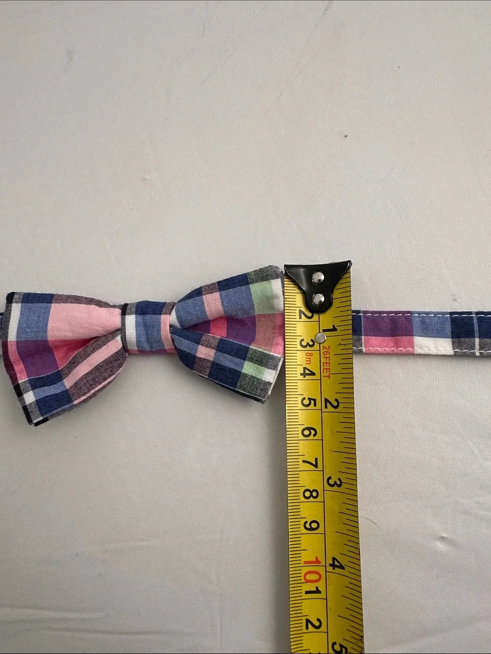Gymboree multicolor plaid pre-tied bow tie 6+